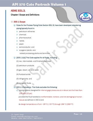 API 570 - Piping Inspector Fastrack- Volume 1-Dr. Samir Saad 