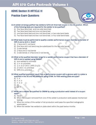 API 570 - Piping Inspector Fastrack- Volume 1-Dr. Samir Saad 