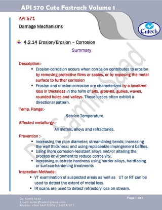 API 570 - Piping Inspector Fastrack- Volume 1-Dr. Samir Saad 