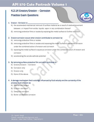 API 570 - Piping Inspector Fastrack- Volume 1-Dr. Samir Saad 