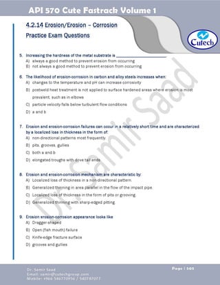API 570 - Piping Inspector Fastrack- Volume 1-Dr. Samir Saad 