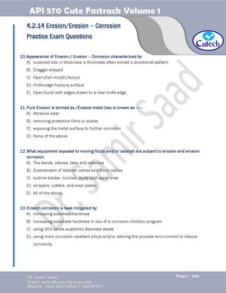 API 570 - Piping Inspector Fastrack- Volume 1-Dr. Samir Saad 