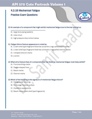 API 570 - Piping Inspector Fastrack- Volume 1-Dr. Samir Saad 