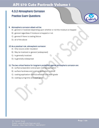 API 570 - Piping Inspector Fastrack- Volume 1-Dr. Samir Saad 