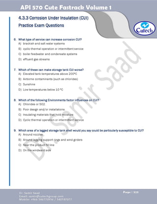 API 570 - Piping Inspector Fastrack- Volume 1-Dr. Samir Saad 