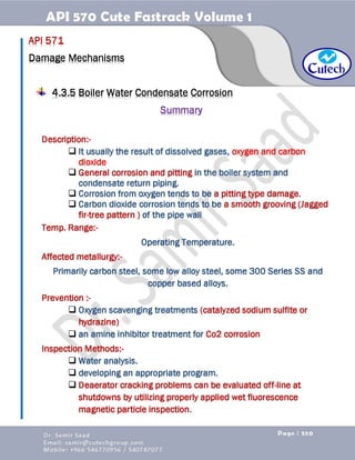 API 570 - Piping Inspector Fastrack- Volume 1-Dr. Samir Saad 