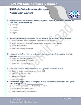 API 570 - Piping Inspector Fastrack- Volume 1-Dr. Samir Saad 