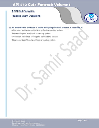API 570 - Piping Inspector Fastrack- Volume 1-Dr. Samir Saad 