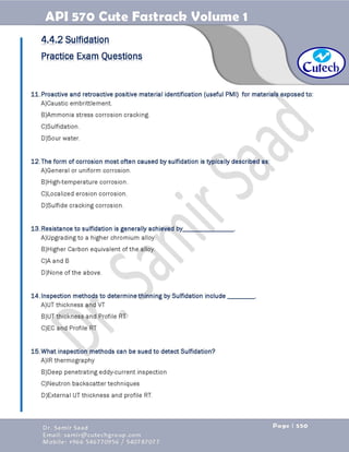 API 570 - Piping Inspector Fastrack- Volume 1-Dr. Samir Saad 