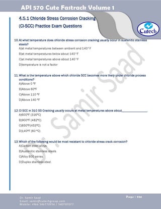 API 570 - Piping Inspector Fastrack- Volume 1-Dr. Samir Saad 