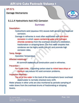 API 570 - Piping Inspector Fastrack- Volume 1-Dr. Samir Saad 