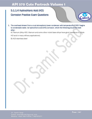API 570 - Piping Inspector Fastrack- Volume 1-Dr. Samir Saad 