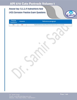 API 570 - Piping Inspector Fastrack- Volume 1-Dr. Samir Saad 
