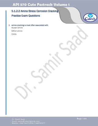 API 570 - Piping Inspector Fastrack- Volume 1-Dr. Samir Saad 