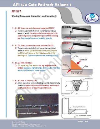 API 570 - Piping Inspector Fastrack- Volume 1-Dr. Samir Saad 