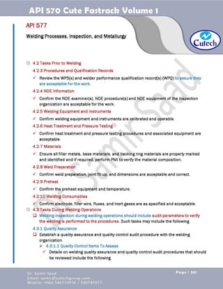 API 570 - Piping Inspector Fastrack- Volume 1-Dr. Samir Saad 