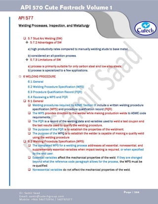 API 570 - Piping Inspector Fastrack- Volume 1-Dr. Samir Saad 