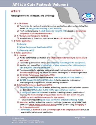 API 570 - Piping Inspector Fastrack- Volume 1-Dr. Samir Saad 