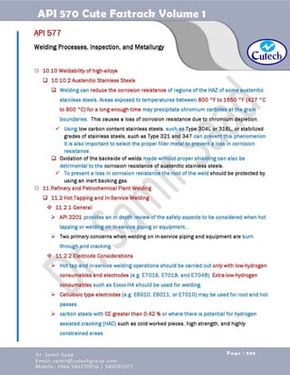 API 570 - Piping Inspector Fastrack- Volume 1-Dr. Samir Saad 