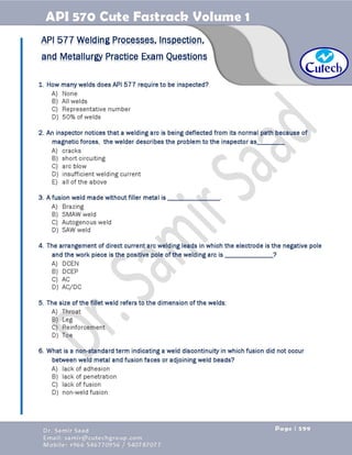 API 570 - Piping Inspector Fastrack- Volume 1-Dr. Samir Saad 