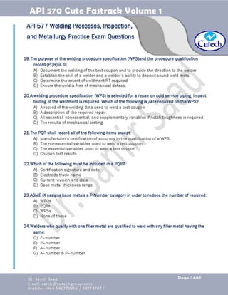 API 570 - Piping Inspector Fastrack- Volume 1-Dr. Samir Saad 
