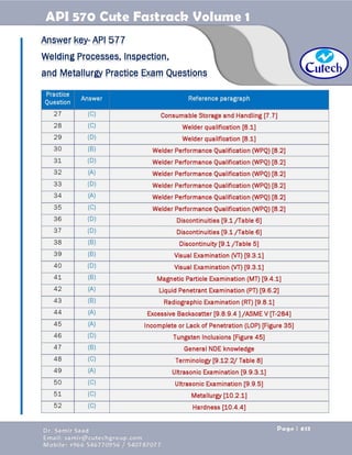 API 570 - Piping Inspector Fastrack- Volume 1-Dr. Samir Saad 