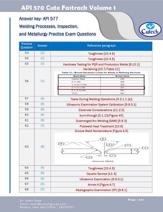 API 570 - Piping Inspector Fastrack- Volume 1-Dr. Samir Saad 