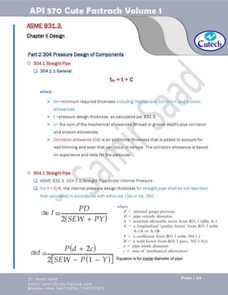 API 570 - Piping Inspector Fastrack- Volume 1-Dr. Samir Saad 