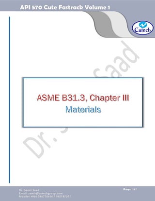 API 570 - Piping Inspector Fastrack- Volume 1-Dr. Samir Saad 