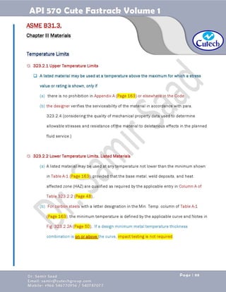 API 570 - Piping Inspector Fastrack- Volume 1-Dr. Samir Saad 