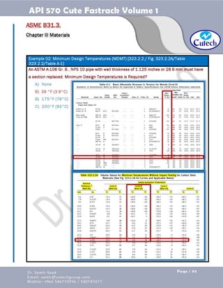 API 570 - Piping Inspector Fastrack- Volume 1-Dr. Samir Saad 