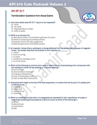 API 570 - Piping Inspector Fastrack- Volume 2-Dr. Samir Saad 