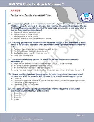 API 570 - Piping Inspector Fastrack- Volume 2-Dr. Samir Saad | PDF