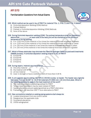 API 570 - Piping Inspector Fastrack- Volume 2-Dr. Samir Saad | PDF
