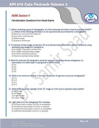 API 570 - Piping Inspector Fastrack- Volume 2-Dr. Samir Saad | PDF