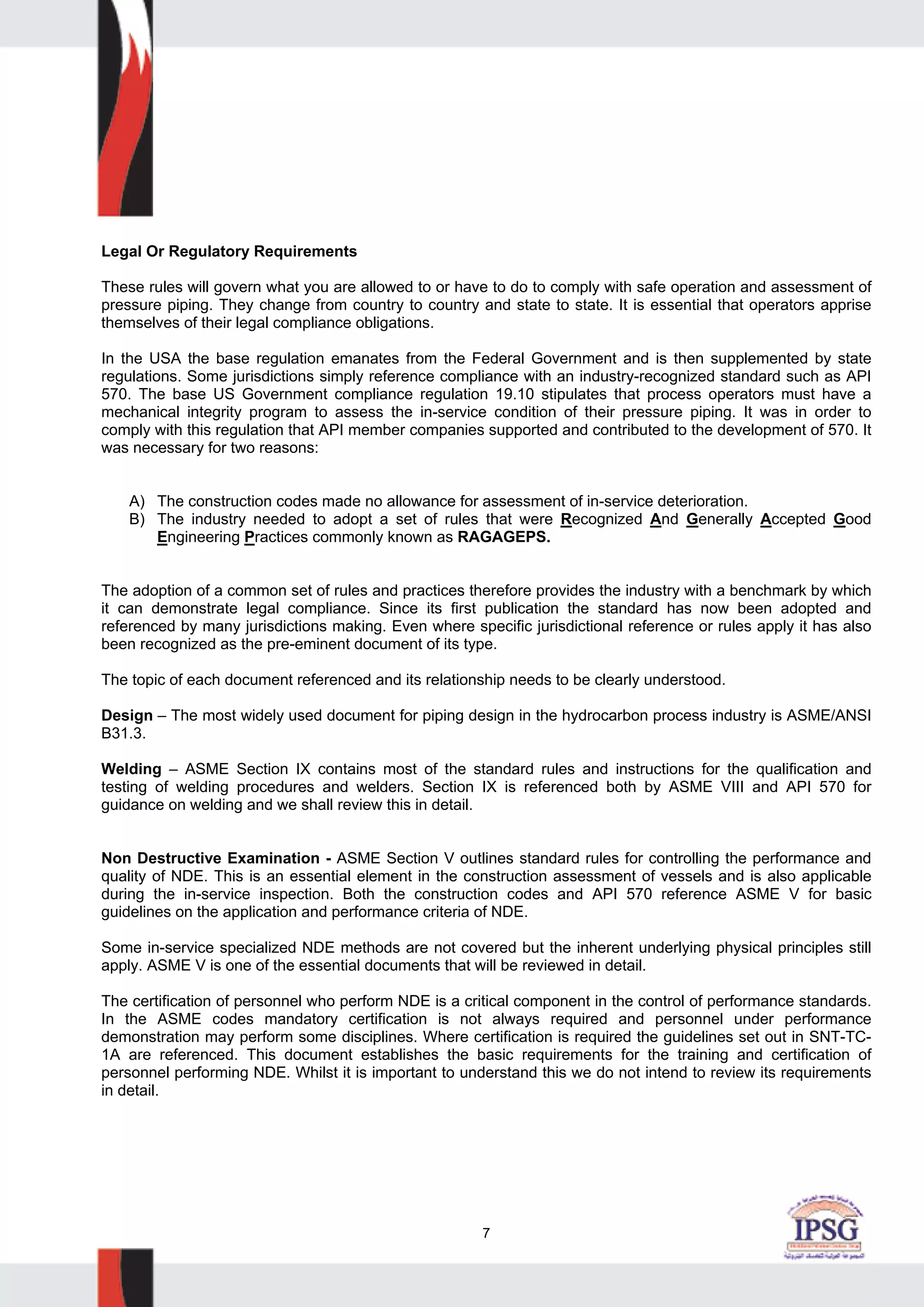 Api 570 course material | PDF