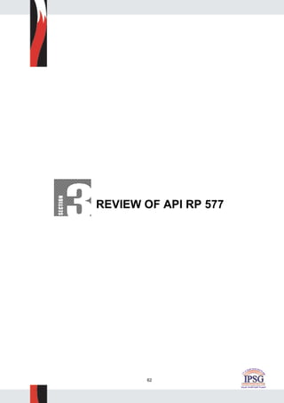 62
REVIEW OF API RP 577
 