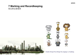 Charlie Chong/ Fion Zhang/ He Jungang / Li Xueliang
API578
7 Marking and Recordkeeping
标记和记录保存
 