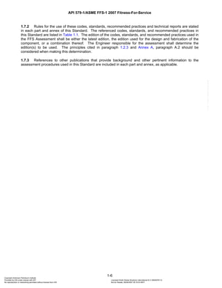 Api 579 Report API 579-1/ASME FFS-1 2007 Fitness-For-Service FOREWORD This standard is ...
