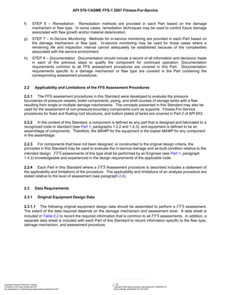 Api 579 Process API 579-1/ASME FFS-1 2007 Fitness-For-Service FOREWORD This standard is ...