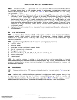 API 579-1/ASME FFS-1 2007 Fitness-For-Service FOREWORD This standard is ...