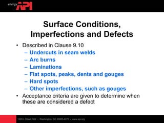 Gouges Defect In Threads Api 5 l 44 ed psl 1 & psl 2 | PDF