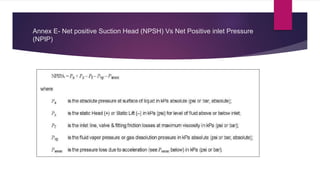 Annex E- Net positive Suction Head (NPSH) Vs Net Positive inlet Pressure
(NPIP)
 