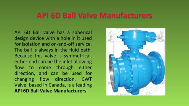 API 6D ball valve manufacturers | PPT | Manufacturing Industry | Industries
