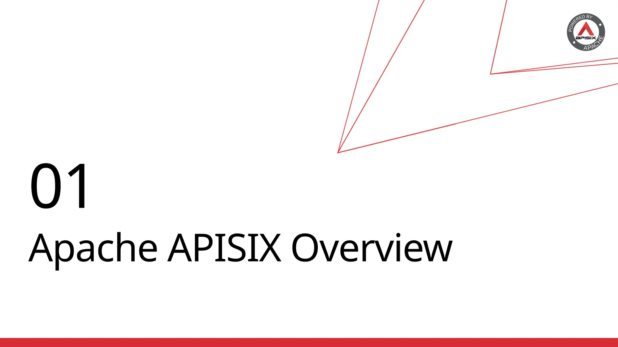 Apache APISIX Overview
01
 