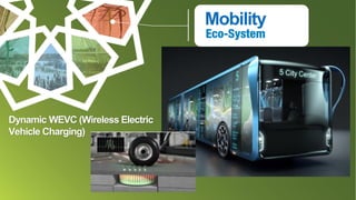Mobility
Dynamic WEVC (Wireless Electric
Vehicle Charging)
 