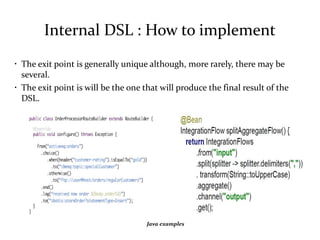 Internal DSL : How to implement

The exit point is generally unique although, more rarely, there may be
several.

The ex...