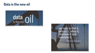 Data is the new oil
 