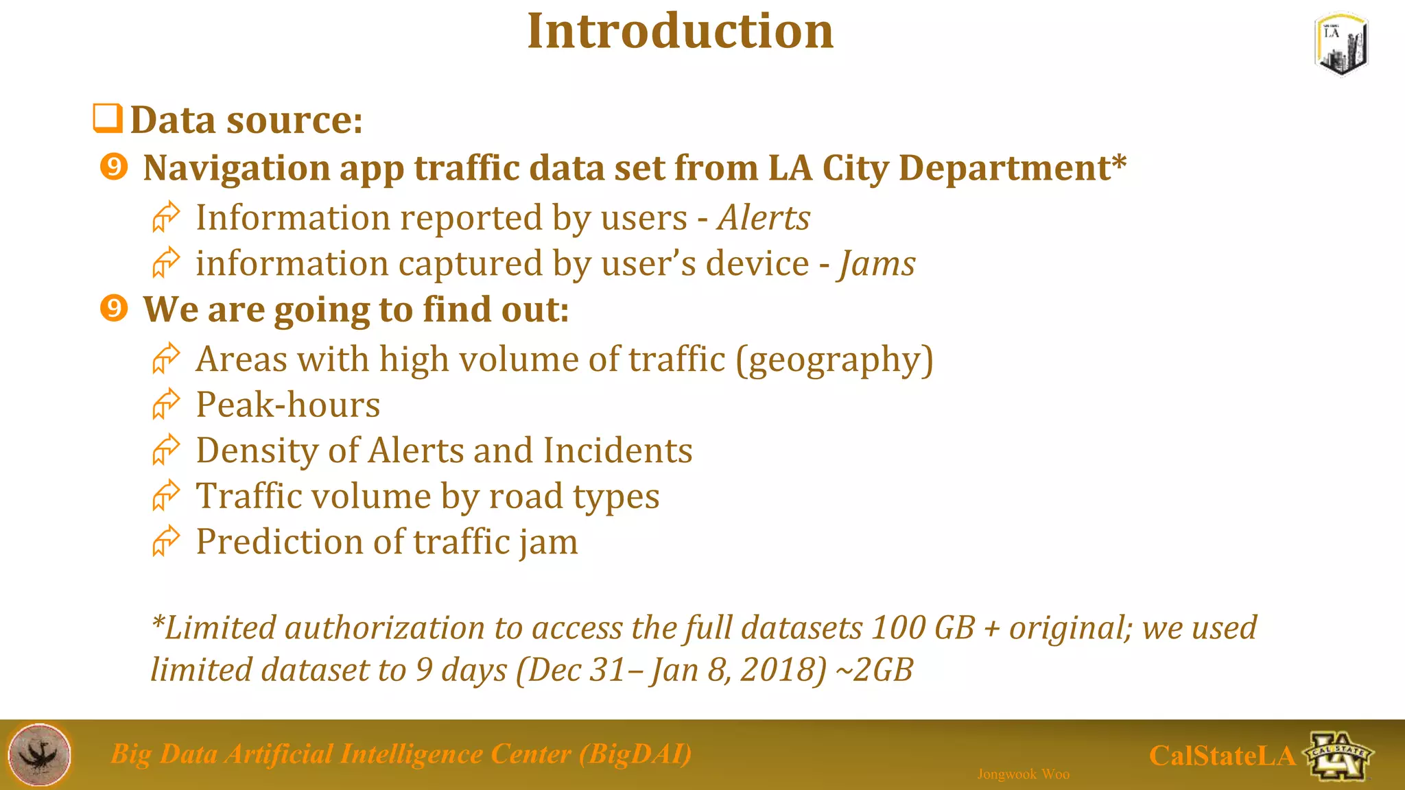 Traffic Data Analysis and Prediction using Big Data | PPTX