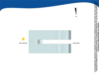 AS INFORMAÇÕES, IMAGENS E PERSPECTIVAS DESTA APRESENTAÇÃO SÃO PARA USO EXCLUSIVO DE PESQUISA DE MERCADO E PODERÃO SOFRER ALTERAÇÕES PARCIAIS OU TOTAIS. NÃO PODEM SER UTILIZADAS COMO MATERIAL DE VENDAS. Sol nascente Sol poente 